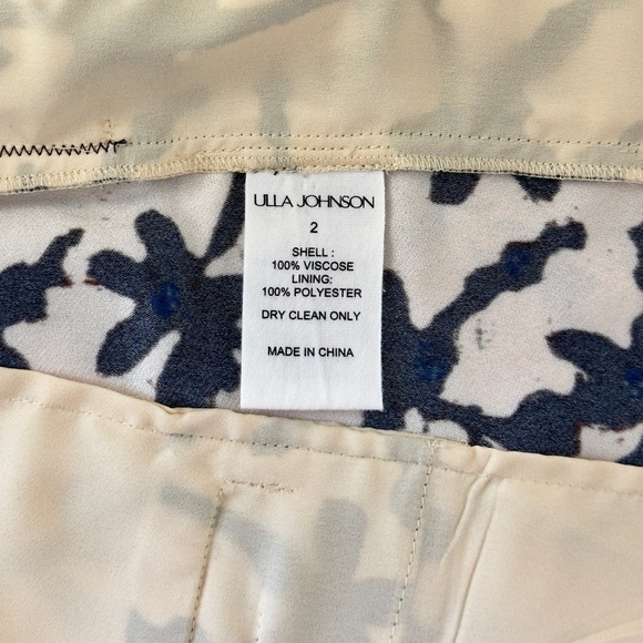 NWOT Ulla Johnson Wide-Leg Floral High-Waist Delvine Pant - Picture 7 of 7